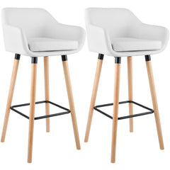 2er Set Barhocker Grant Kunstleder - weiß