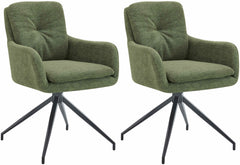 2er Set Esszimmerstuhl Pickett Stoff - gr�n by Dropshipping-Europe – Barhocker