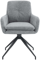 2er Set Esszimmerstuhl Pickett Stoff - grau by Dropshipping-Europe – Barhocker