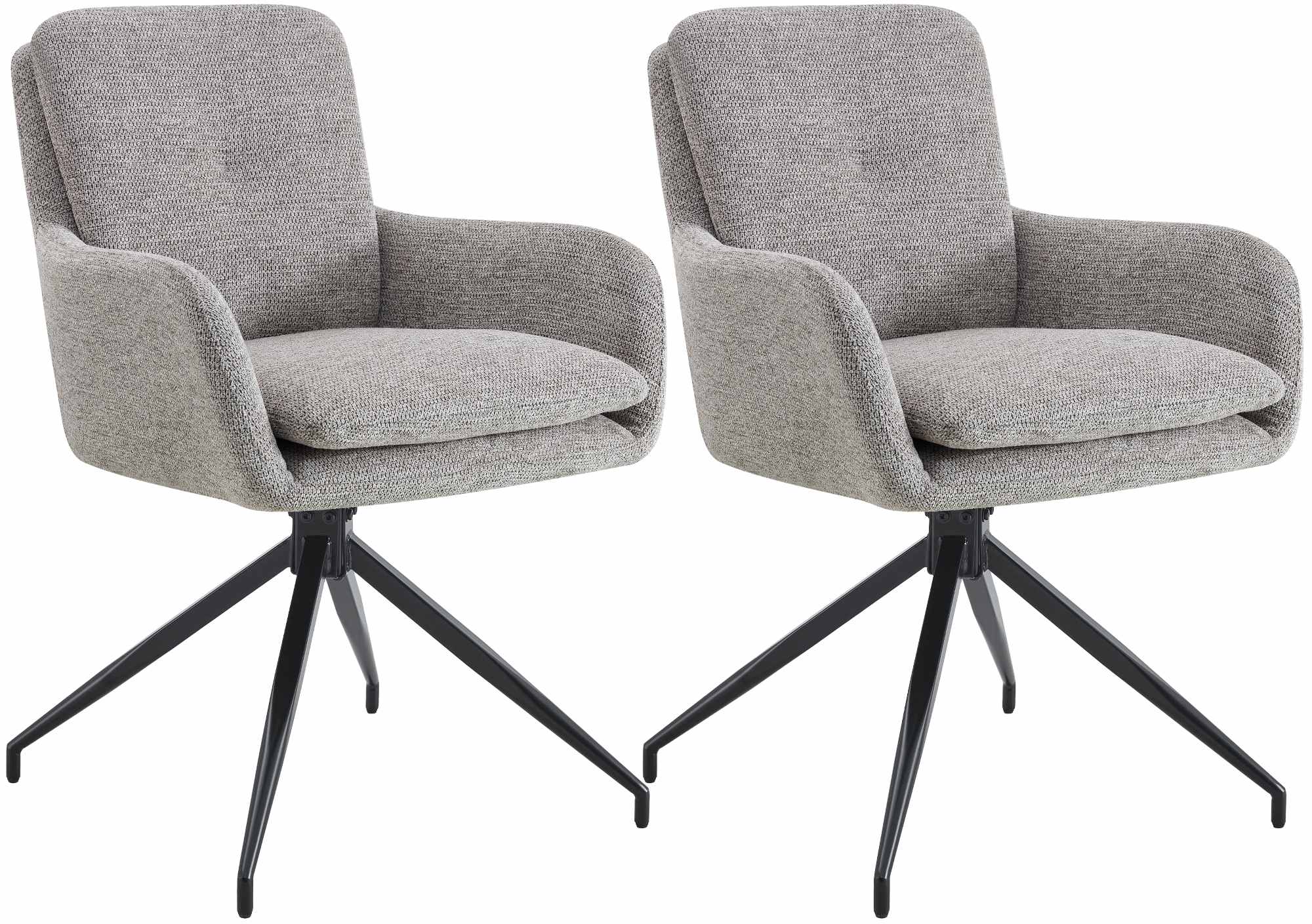 2er Set Esszimmerstuhl Pickett Stoff - taupe by Dropshipping-Europe – Barhocker