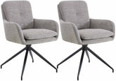 2er Set Esszimmerstuhl Pickett Stoff - taupe by Dropshipping-Europe – Barhocker