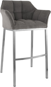 Barhocker Damaso E Cord mit 4-Fu� Gestell - taupe