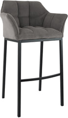 Barhocker Damaso B Cord mit 4-Fu� Gestell - taupe