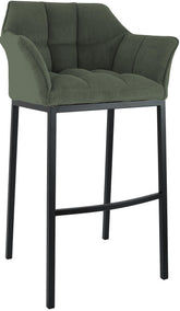 Barhocker Damaso B Cord mit 4-Fu� Gestell - gr�n