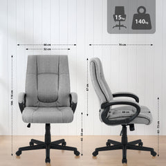 Bürostuhl XL Sparta Stoff - grau