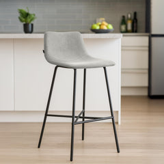 Barhocker Altona Stoff - grau