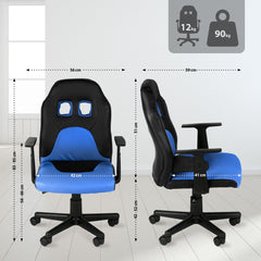 Kinder Bürostuhl Fun - schwarz/blau
