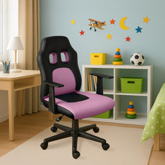 Kinder Bürostuhl Fun - schwarz/pink