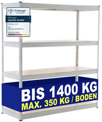Lagerregal 160x60x180 cm - weiß