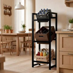 3er Getränkekistenständer Stack - schwarz by Dropshipping-Europe – Möbel