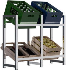 4er Getränkekistenständer Stack - chrom by Dropshipping-Europe – Möbel