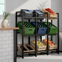 9er Getr�nkekistenst�nder Stack - schwarz