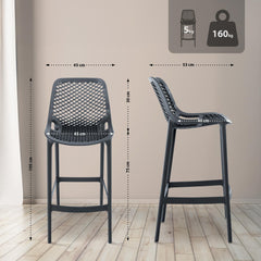 2er Set Barhocker Air - dunkelgrau