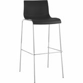 Barhocker Hoover Chrom 4-Fuß Gestell - schwarz - InfinityMarket