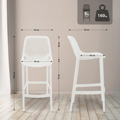 2er Set Barhocker Air - weiß