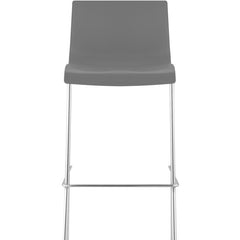Barhocker Hoover Chrom 4-Fuß Gestell - grau - InfinityMarket