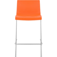 Barhocker Hoover Chrom 4-Fuß Gestell - orange - InfinityMarket