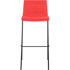 Barhocker Hoover 4-Fuß Gestell schwarz - rot