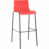 Barhocker Hoover 4-Fuß Gestell schwarz - rot