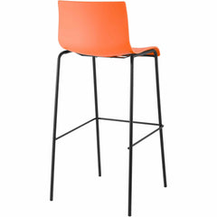 Barhocker Hoover 4-Fuß Gestell schwarz - orange