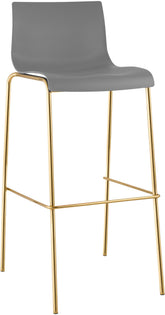 Barhocker Hoover Kunststoff 4-Fu� Gold - grau