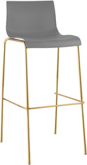Barhocker Hoover Kunststoff 4-Fu� Gold - grau