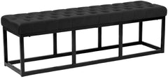 Sitzbank Polson Samt Schwarz 150 cm - schwarz