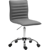 Arbeitshocker Alamosa Kunstleder - grau