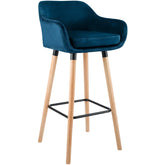 Barhocker Grant Samt - blau