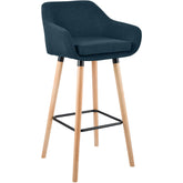 Barhocker Grant Stoff - blau - InfinityMarket