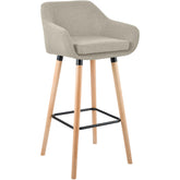Barhocker Grant Stoff - creme - InfinityMarket