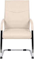 Set di 2 sedie visitatore Hobart in crema, perfette per uffici moderni e sale conferenze. Design elegante e funzionale.