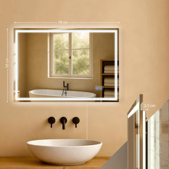 Badspiegel Jaffrey 50x70 ohne Bluetooth - klarglas