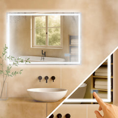 Badspiegel Jaffrey 50x70 ohne Bluetooth - klarglas