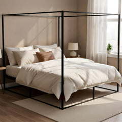 Himmelbett Batoni 200x200 - schwarz