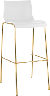 Barhocker Hoover Kunststoff 4-Fu� Gold - wei�