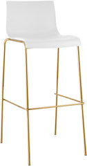 Barhocker Hoover Kunststoff 4-Fu� Gold - wei�