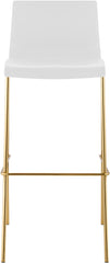 Barhocker Hoover Kunststoff 4-Fu� Gold - wei�