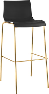 Barhocker Hoover Kunststoff 4-Fu� Gold - schwarz