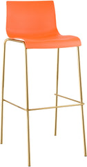 Barhocker Hoover Kunststoff 4-Fu� Gold - orange