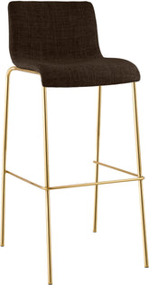 Barhocker Hoover Stoff 4-Fu� Gold - braun