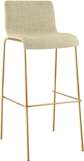 Barhocker Hoover Stoff 4-Fu� Gold - creme