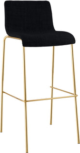 Barhocker Hoover Stoff 4-Fu� Gold - schwarz