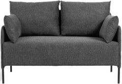 Ziden Couch 2 Sitzer Stoff - schwarz