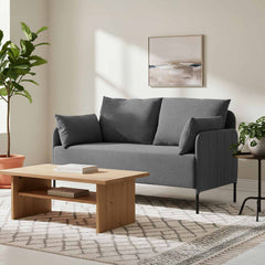 Ziden Couch 2 Sitzer Stoff - dunkelgrau