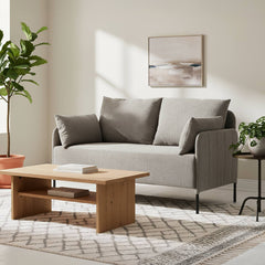 Ziden Couch 2 Sitzer Stoff - taupe