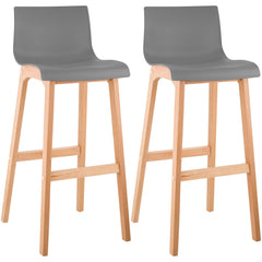 2er Set Barhocker Hoover Natura - grau