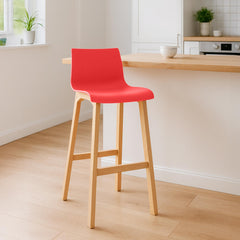 2er Set Barhocker Hoover Natura - rot