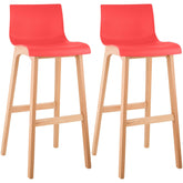 2er Set Barhocker Hoover Natura - rot