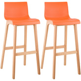 2er Set Barhocker Hoover Natura - orange